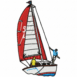 Boats Embroidery Design 11 Boats Embroidery Design 11